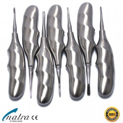 7 Pcs Set Dental Root Elevators Oral Surgery PDL Luxating Tooth Loosening Fingure Handle