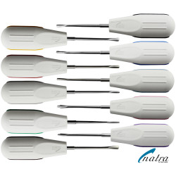 10 Pcs white Dental Root Elevators Oral Surgery PDL Luxating Tooth loosening