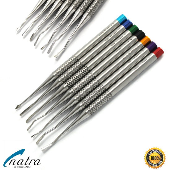 7 pcs Root Elevator Luxating PDL Dental Instruments Implant Titan Surgical
