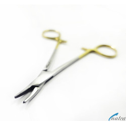 TC Webster Needle Holder 13 cm Curved Smooth gold surgical suture Dental surgery NATRA