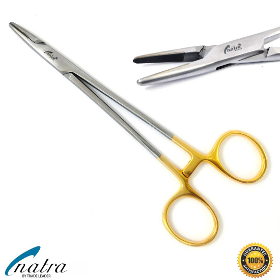 Mayo Hegar Needle Holder TC Straight Suture Gold CE