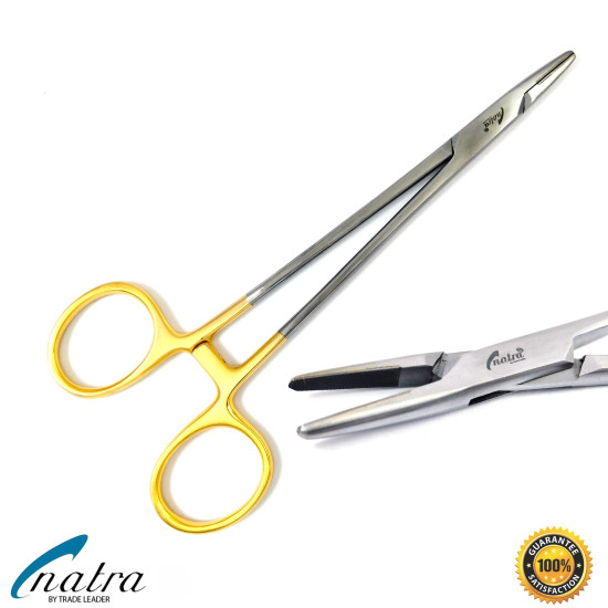 Mayo Hegar Needle Holder TC Straight Suture Gold CE