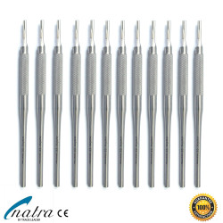 Scalpel Handles set of 12 pcs,  Nr 3, Round only handles without blades