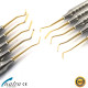 Composite Set 5 Pcs GOLD Dental Filling Instrument Probe Spatula Plugger CE NATRA Germany Composite Set 5 Pcs GOLD Dental Filling Instrument Probe Spatula Plugger CE NATRA Germany