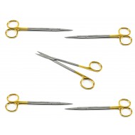 Kelly scissors 16 cm / 18 cm TC curved / Straight pointed gold