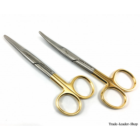 Mayo scissors blunt Curved / Straight tip TC Gold in different sizes