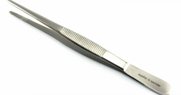 thumbnail image 2 of 5-Pack Thumb Dressing Forceps 6-Inch Stainless Steel Tweezers – Dental & Surgical Use 2 of 4