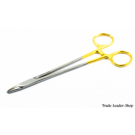 TC DeBakey Needle Holder straight 18 cm suture gold seam surgical NATRA