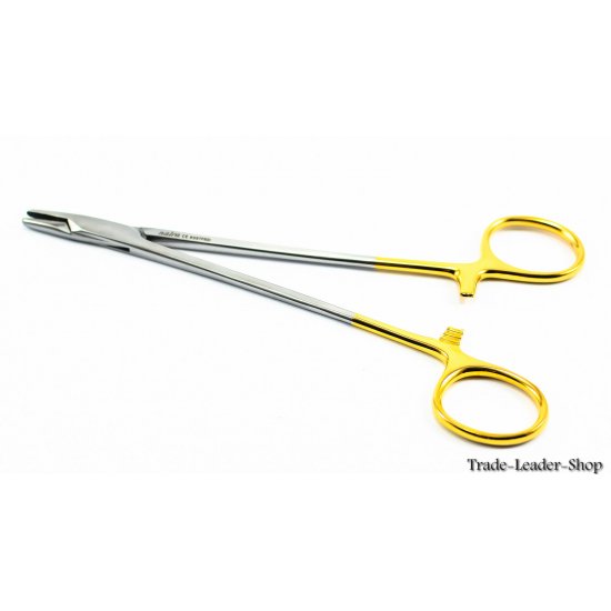 TC DeBakey Needle Holder straight 18 cm suture gold seam surgical NATRA