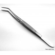 Meriam Tweezer Curved 16 cm Tweezers Dental Surgery Surgical Medical Serrated