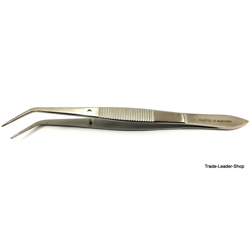 Splinter tweezer forceps 12 cm curved Surgical jewelry tweezers