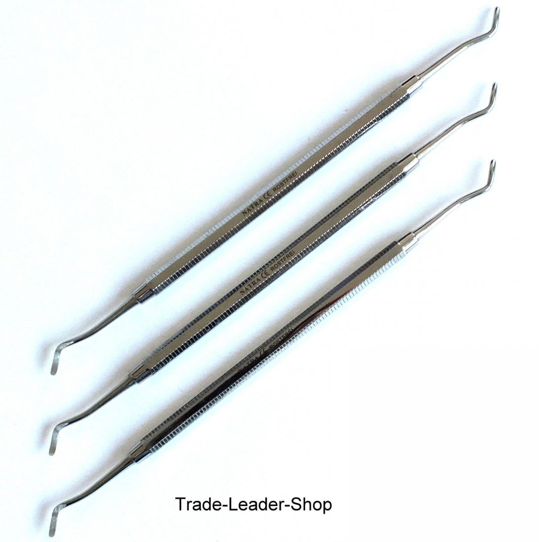 NATRA 3-Piece Dental Examination Kit – Probe, Scaler, Mirror, And Excavator (Stainless Steel)