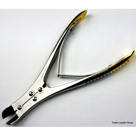 TC Vital Wire Cutter – 6" Double Action Dental Pliers – Angled 16cm – NATRA