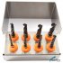 Dental Implant DRILLS KIT 8 Pcs Black Titatnium Coated with FREE Bur Holder CE NATRA Germany
