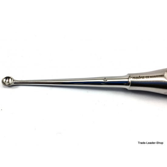 Bruns bone curette Round sharp spoon Fig. 0 dental tissue surgery 17 cm Bruns bone curette Round sharp spoon Fig. 0 dental tissue surgery 17 cm