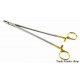 TC Wangensteen Needle Holder straight 28 cm suture gold seam surgical NATRA TC Wangensteen Needle Holder straight 28 cm suture gold seam surgical NATRA