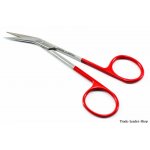 Iris Scissors angled surgical Dental surgery Micro serrated shears 12 cm