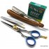 Set Da 3 Cura Viso Uomo Lametta Rasoio con lame pinzetta Beard Forbici NATRA