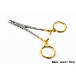 TC Halsey Needle Holder 12,5 cm smooth gold surgical suture Dental surgery NATRA