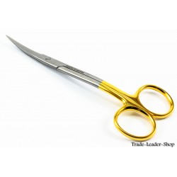 TC LaGrange scissors curved 14 cm surgical shears gold tissue dental gum Micro Arterial Clamp OP Curved