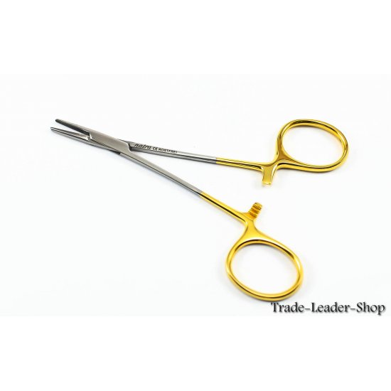 TC Derf Needle Holder 12 cm serrated gold surgical suture Dental surgery NATRA