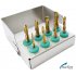Dental Implant DRILLS KIT 8 Pcs Gold Titatnium Coated with FREE Bur Holder CE NATRA Germany